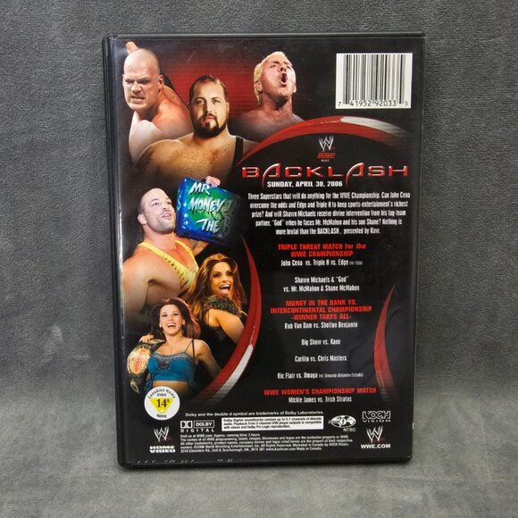 WWE - Backlash 2006 (DVD, 2006) PPV , Very Good Disc! B2-25 - Picture 2 of 3
